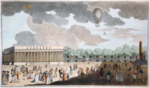 Celebration of Bastille Day, July 14 on the Champs Elysees, Paris in 1801 by French School