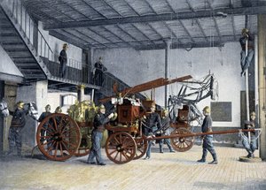 Central post, call to fire - in Military Album - fire brigade