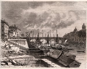 Chalon-sur-Saone - Saone-et-Loire - engraving in 