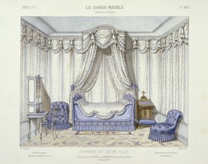 Chambre de Jeune Fille, from Le Garde-Meuble, c.1890 by French School