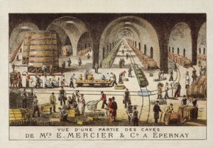 Champagne Cellars of E Mercier & Co, Epernay, France by French School