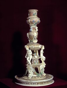Chandelier in Fine Faience from Saint Porchaire