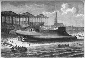 Shipyard: the armored ram "Sphinx", built for the French government by the "Chantiers et ateliers de l