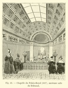Chapel of the Palais-Royal, 1827, former hall of the Tribunate by French School