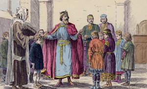 Charlemagne Visiting a School by French School