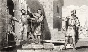 Charles III (879-929) the Simple taken prisoner by one of his soldiers, from 