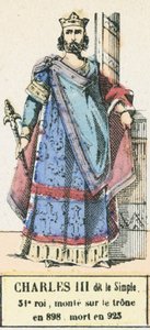 Charles III called the Simple, 31st King, Ascended the Throne in 898, Died in 923 by French School