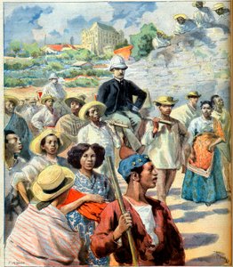 Charles Le Myre de Vilers (1833-1918) in Madagascar (attempt at reconciliation between Tananarive government and France) illustration from 