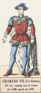 Charles VII called the Victorious, 54th King, ascended the throne in 1422, died in 1461 by French School