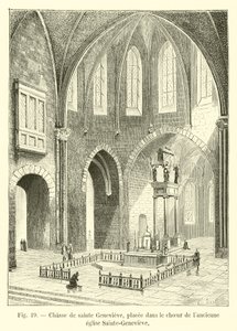 Shrine of Saint Genevieve, placed in the choir of the old church of Sainte-Genevieve by French School