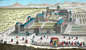 Chateau de Vincennes near Paris - in the 18th century by French School