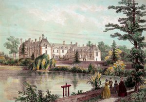 View of the Chateau de la Seilleraye in Carquefou (Loire Atlantique) by French School