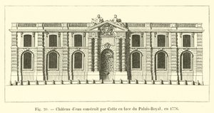 Water Castle Built by Cotte in Front of the Palais-Royal, 1776
