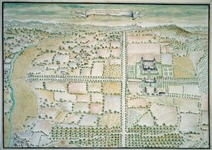 View of the Chateau of Plessis Bourre by French School