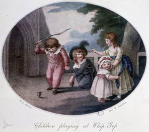 Children playing the top