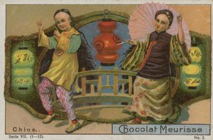 China, Trade Card for Chocolat Meurisse by French School