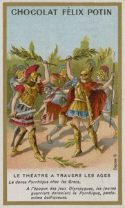 Chocolat Felix Potin Trade Card, Theatre Through the Ages by French School