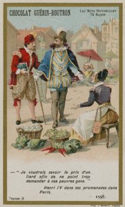 Chocolat Guerin-Boutron Trade Card, Historic Words Series by French School