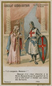 Chocolat Guerin-Boutron trade card, Historic Words series by French School