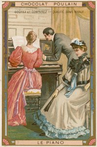 Chocolat Poulain trade card by French School