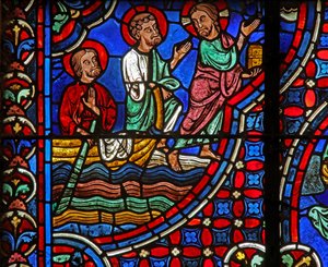 Christ walks on water