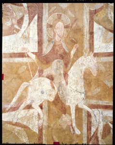 Christ on a White Horse, from the Ceiling of the Crypt by French School