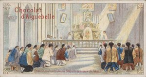 Christians worshipping in the Episcopal Chapel of Beijing by French School