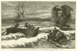Fall of the Aeronaut Zambeccari in the Adriatic (engraving) by French School