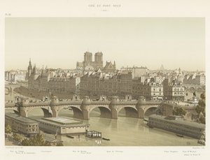 Cité and Pont-Neuf, 1840 by French School