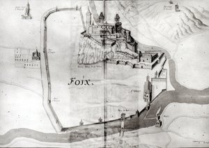 City of Foix, from Grand Atlas, early 17th century by French School