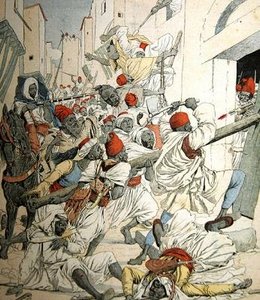 Civil War in Morocco, Cover Illustration from Le Petit Journal, 18 January, 1903 by French School