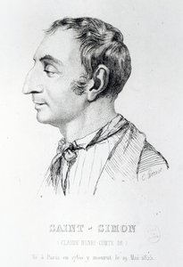 Claude Henri de Rouvroy, Count of Saint-Simon, engraved by Perrot