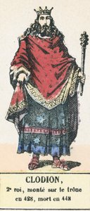 Clodion, 2nd King, Ascended the Throne in 428, Died in 448 (engraving) by French School