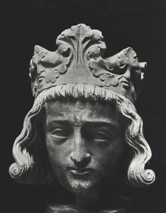 Clovis II, Merovingian Frankish king of Neustria and Burgundy, from Abbey of Saint-Denis, original 13th century (plaster cast) by French School