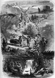 Coal industry in the Black Forest in Germany by French School