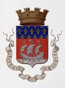 Coat of arms of the city of Paris: Empire (Napoleon III) - Prefector decision du 24 novembre 1853 - in 