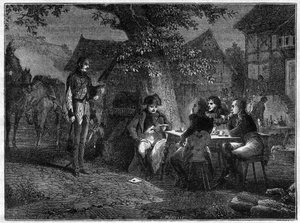 Cold Blood of Napoleon learning of the unfortunate battle of Dennewitz (Germany) on September 8