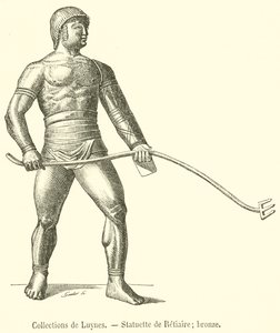 Collections of Luynes, Statuette of Retiaire, bronze (engraving) by French School