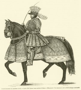 Beginning of the Sixteenth Century, Louis XII Entering Genoa (engraving) by French School