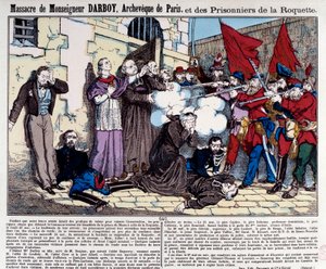 Commune of Paris: Massacre of Monsignor Darboy (1813-1871), Archbishop of Paris, and the prisoners of the Roquette on May 24