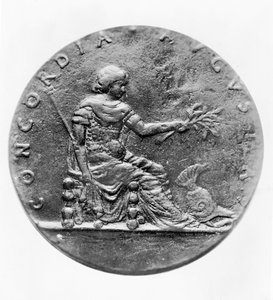 Concordia, on the Reverse of a Medallion Showing Louis XI