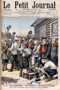 Convicts in Siberia Being Conscripted to Fight in the Russo-Japanese War. Illustration for Le Petit Journal, 27 August 1905 by French School