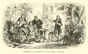Corneille reading to Louis XIV