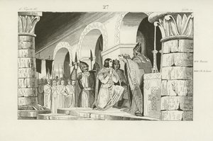 Coronation of Louis III and Carloman as Kings of West Francia, 879 by French School