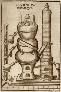 Cosmic Oven, from La Theotechnie Ergocosmique by Annibal Barlet illustrated in a history of magic published late 19th century by French School