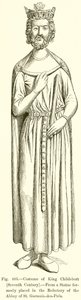 Costume of King Childebert by French School