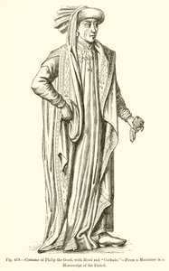 Costume of Philip the Good, with Hood and Cockade by French School