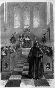Council of Narbonne (1054): one of the councils that established the Peace of God - Engraving in 