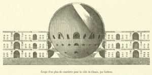 Section of a Cemetery Plan for the City of Chaux (engraving) by French School