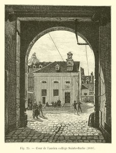 Courtyard of the old College of Sainte-Barbe, 1830